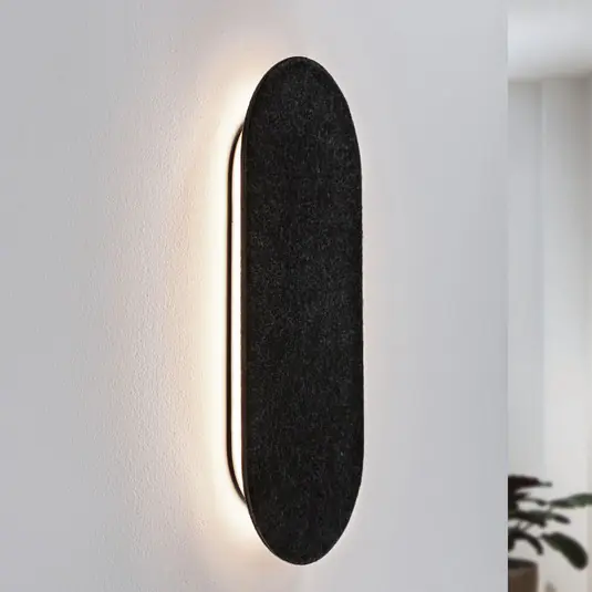 Szuper akció Paulmann LED fali lámpa Tulga, 45 x 20 cm, antracit, filc, filc