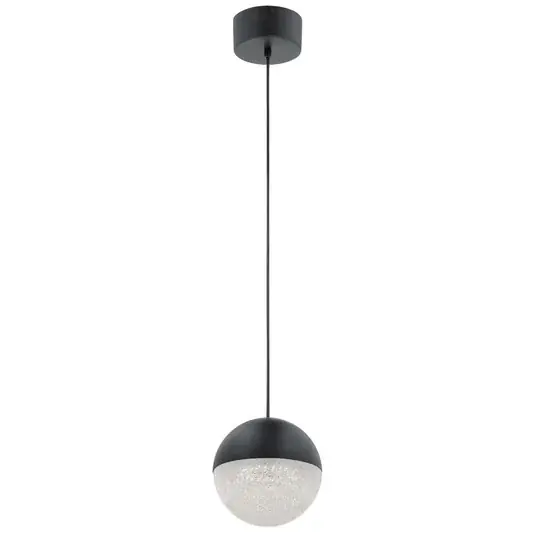 Vedd meg online Holdfény LED-es függőlámpa, fekete, alumínium, Ø 20 cm, gömb alakú