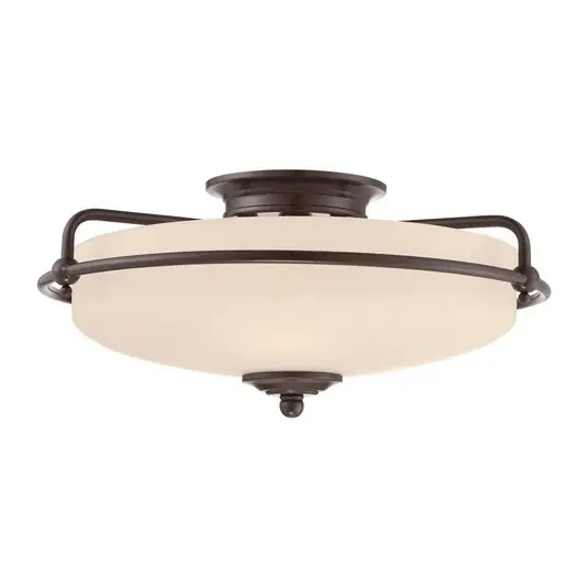 Griffin F mennyezeti lámpa, Ø 42 cm, opálüveg ernyő, bronz színű Legjobb ár
