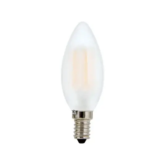 Akció LED izzó E14 C35, matt, 6W, 2700 K, 720 lm, fényerőszabályozható,