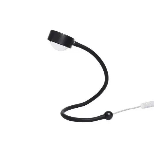 Vedd meg most LIGHTME asztali lámpa Powerlens Snake, fekete, hajlékony karral
