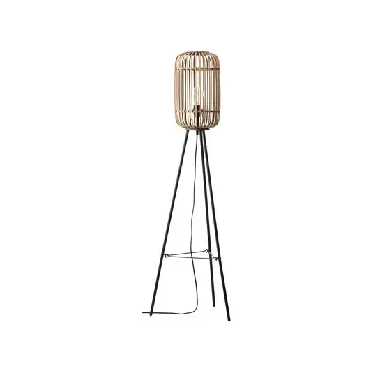 Woodrow állólámpa, magasság 130 cm, világos fa, bambusz/fém Végkiárusítás