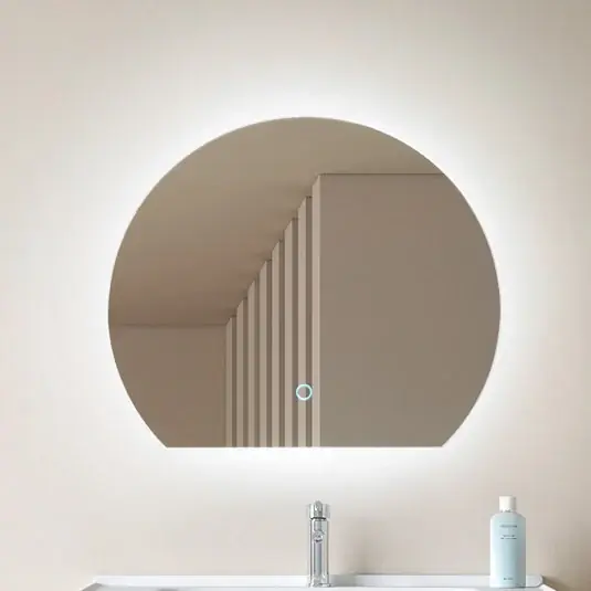 Végkiárusítás Lucande LED-tükör Celestiel, félkör alakú, CCT, 50 cm