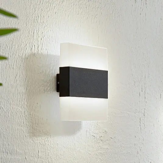 Lindby LED kültéri fali lámpa Branor, alumínium, antracit, IP54 Olcsóbb