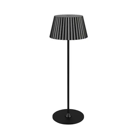 Suarez LED-es újratölthető asztali lámpa, fekete, magasság 39 cm, fém Azonnali szállítás