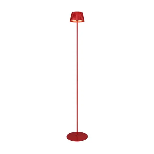 Olcsóbb Suarez LED-es újratölthető állólámpa, piros, magasság 123 cm, fém