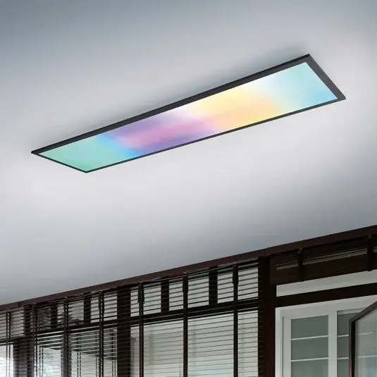 Beta LED mennyezeti lámpa, hossza 119 cm, fekete, RGBW, CCT Prémium