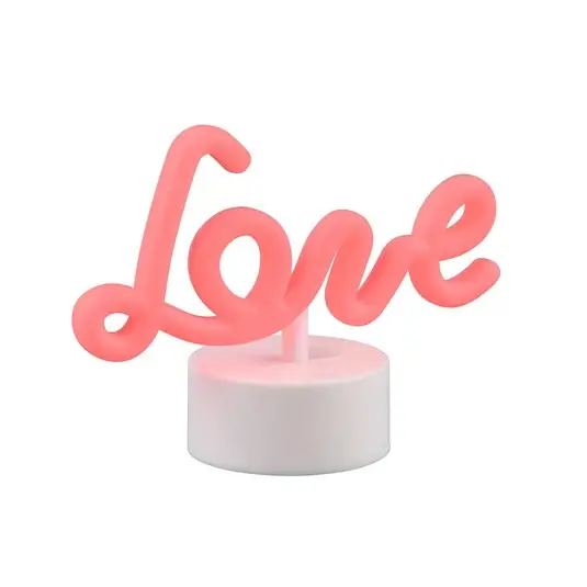 Amor LED asztali lámpa, fehér, műanyag, akkumulátor, USB Szuper akció