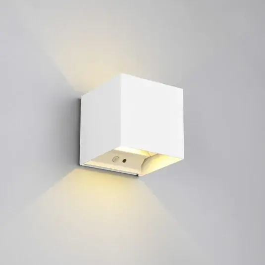 LED újratölthető kültéri fali lámpa Talent, fehér, szélesség 10 cm, Szuper akció