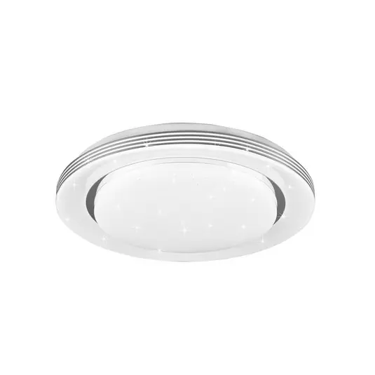 Biztonságos fizetés LED mennyezeti lámpa Atria, Ø 38 cm, fehér, műanyag, CCT