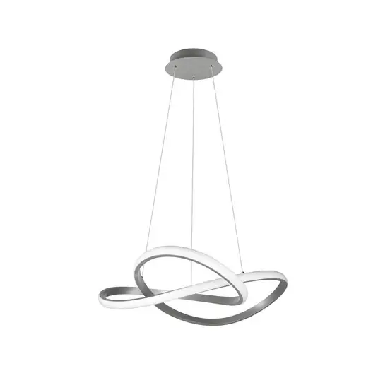 LED-es függőlámpa Course, matt nikkel, 4000 K, Ø 60 cm, fém Expressz szállítás