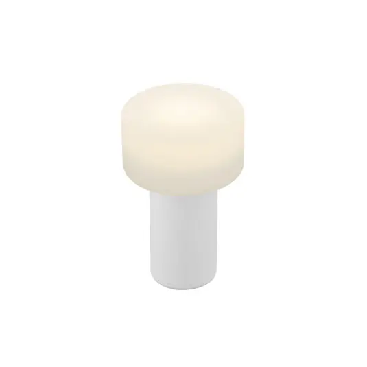 Prémium Tiny-B LED-es újratölthető asztali lámpa, fehér, magasság 13 cm, IP54, USB