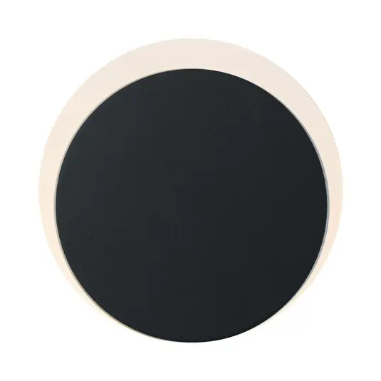 Sun-B LED újratölthető fali lámpa, fekete, Ø 15 cm, IP54, fényerőszabályzóval, Kiárusítás
