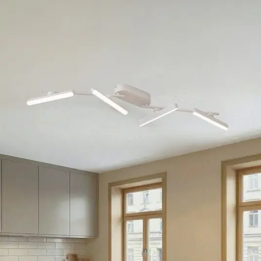 Biztonságos vásárlás Lindby LED-es reflektor Eldrin, fehér, 4-fényes, fénycsík, fényszalag