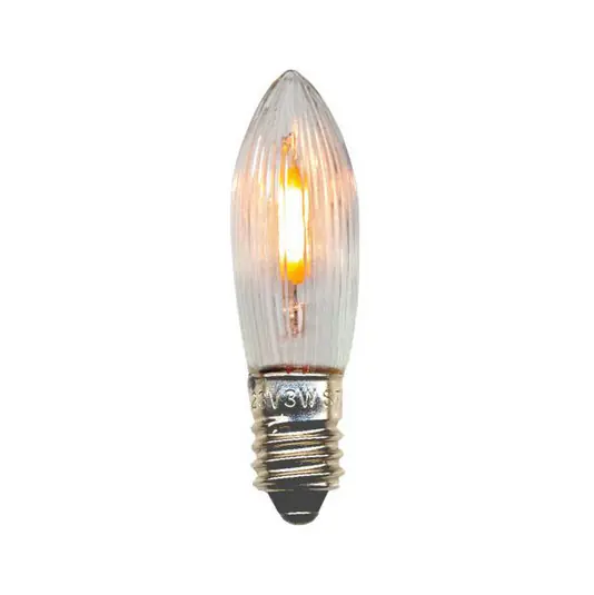 LED csereizzó gyertya E10 0,5W világos 14-55VAC/DC 7xset Újdonság
