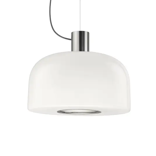Ne maradj le FLOS függőlámpa Bellhop Glass S2, alumínium színű, Ø 45 cm