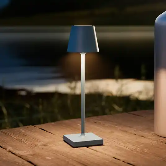 LED tölthető asztali világítás Nuindie pocket, kék, IP54, dimmelhető Árengedmény