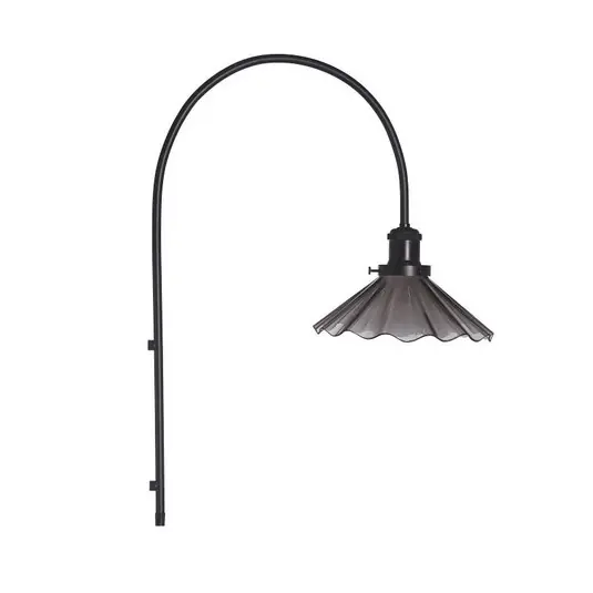 PR Home fali lámpa August, fekete, hullámos üveg, Ø 25 cm Bestseller