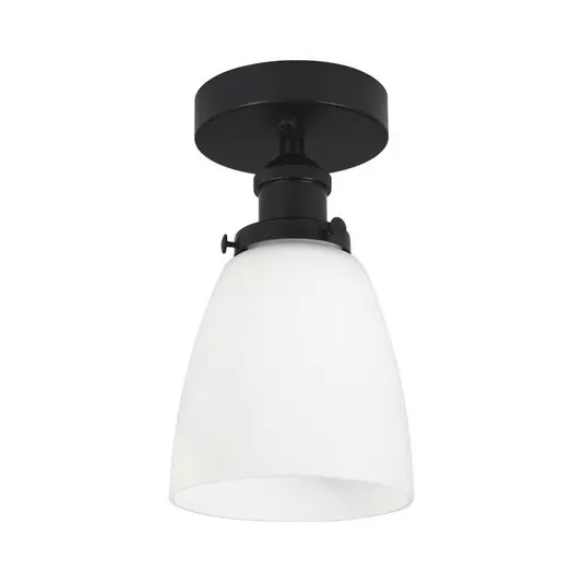 Vedd meg online PR Home Kappa mennyezeti lámpa, fekete/opál, üveg, Ø 14 cm