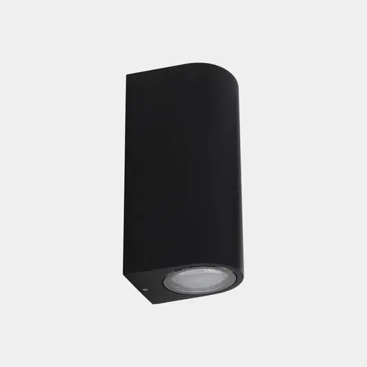 Expressz szállítás LEDS-C4 Eko Double kültéri fali lámpa, fekete, szélesség 7 cm, alumínium