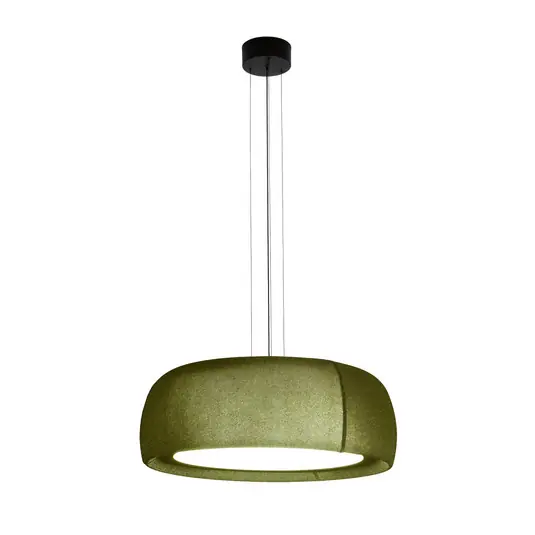 LEDS-C4 LED-es függőlámpa Gong, zöld, 3.000 K, Ø 61,2 cm, szövet Legjobb ár