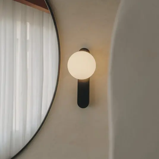 Akciós ár LEDS-C4 LED fali lámpa Perlina, fekete, acél