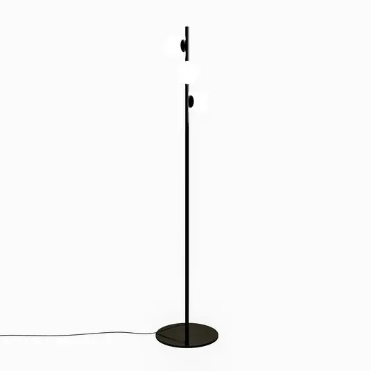 Biztonságos fizetés LEDS-C4 Perlina LED állólámpa, magasság 170 cm, fekete, acél