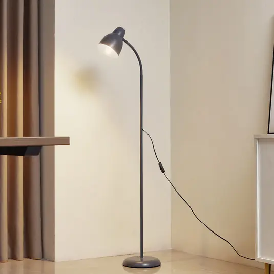 Akciós ár Lindby Tebbi álló világítás, szürke, fém, magasság 150 cm