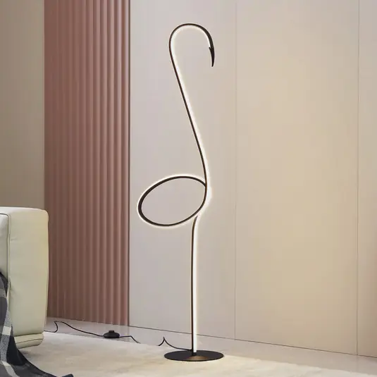 Lindby LED állólámpa Pajaro, 130 cm, fekete, CCT, fényerőszabályzó, Szezonális akció