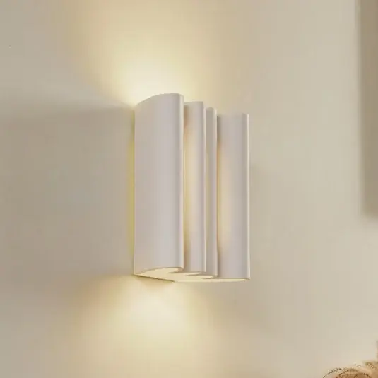 Végkiárusítás Lindby fali lámpa Novali, fehér, vakolat, fel/le, 26 cm, G9