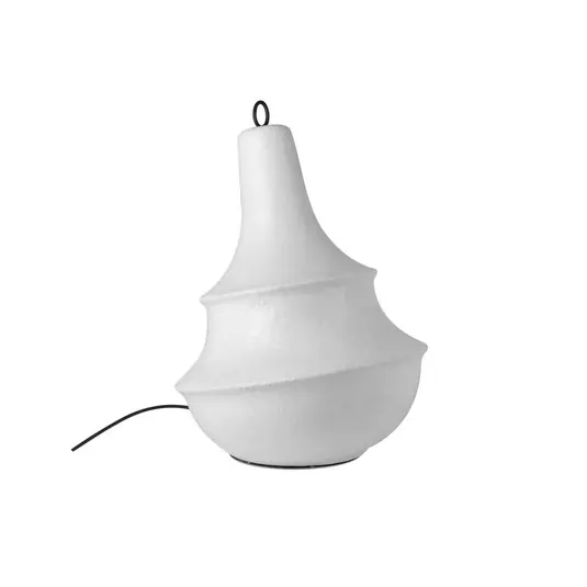 Szuper ajánlat Karman kültéri állólámpa Lady D, magasság 66 cm, fehér, üvegszálas, üvegszálas