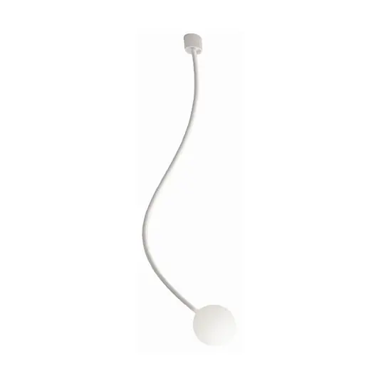 Karman Moony mennyezeti lámpa, fehér, Ø 15 cm, magasság 140 cm, üveg Kihagyhatatlan ajánlat