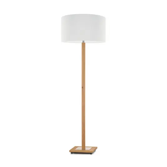 Csak ma HerzBlut állólámpa Titos, fa, fehér, 160 cm magas, E27, E27