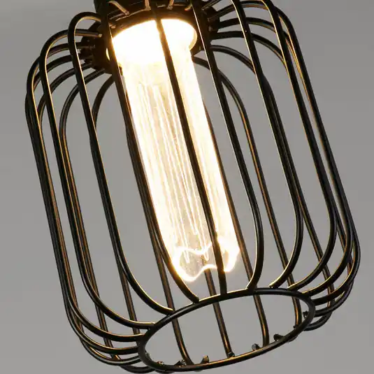 Gyors szállítás LED Deco izzó Cylinder E27 4,5W 2,700K fekete fém merevítők