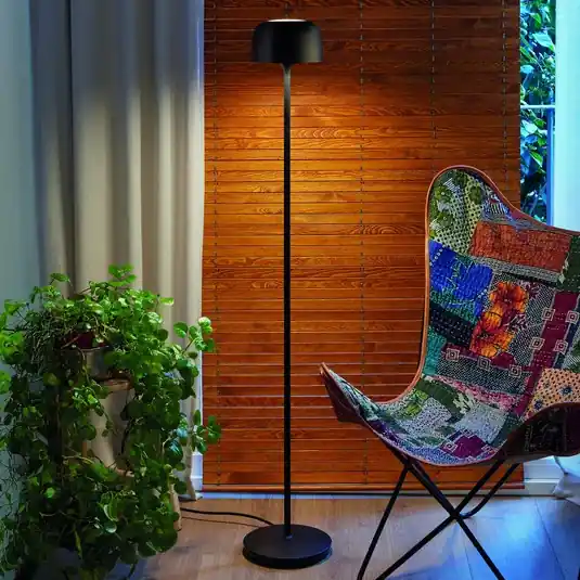 Bover LED állólámpa Bol P/130, matt fekete, magasság 130 cm Kiárusítás