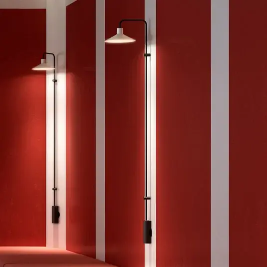 Akció Bover LED fali lámpa Platet A/06, fekete/szürke, 154 cm