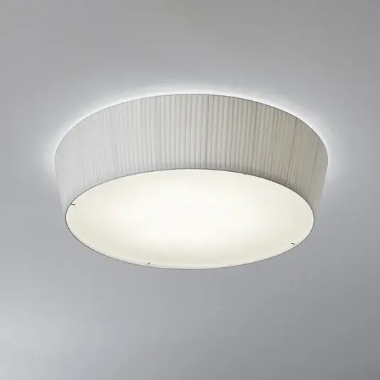 Bover LED mennyezeti lámpa Plafonet, Ø 60 cm, fehér, alumínium/szövet Akció