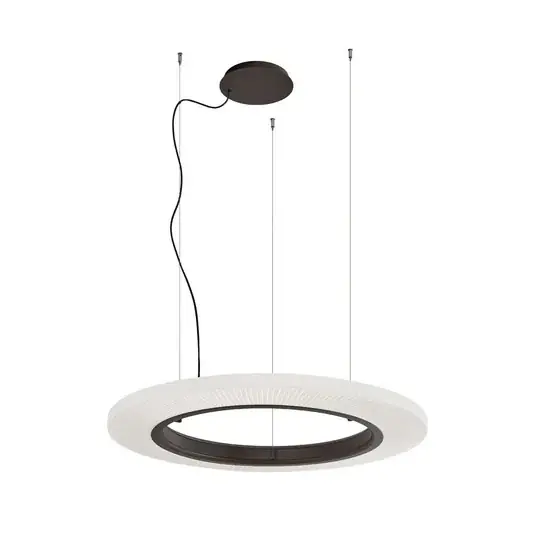 Bover LED-es függőlámpa Roda S/90, barna/fehér, Ø 90 cm, 1-10V Ne maradj le