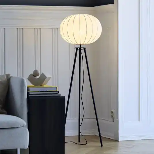 Outlet PR Home Base állólámpa, fekete, magasság 125 cm, textil