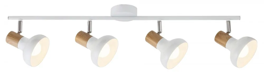 RABALUX 5947 Holly spotlámpa E14 4x40W fehér/bükk Azonnal elérhető