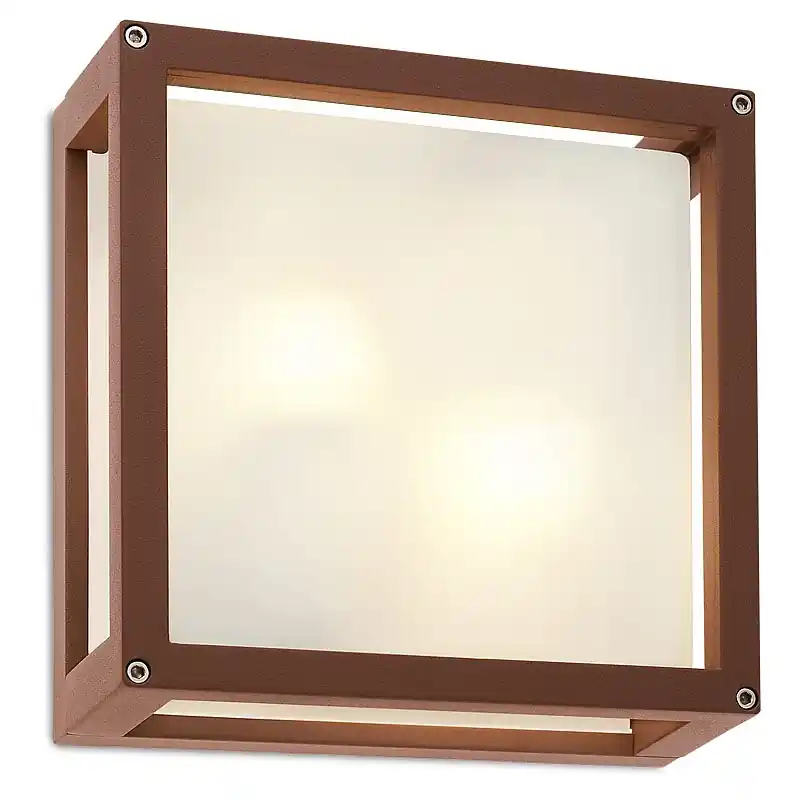 Szezonális akció Redo 9893 BRICK GLASS fali lámpa E27 2 x 42W IP54