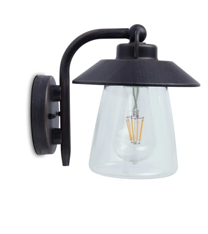 Árengedmény Lutec 5264201213 kültéri fali lámpa 1x60W Cate E27 IP44 - matt patina