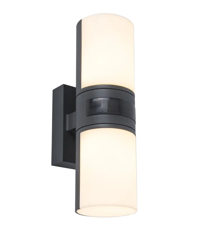 Bestseller Lutec 5198102118 LED kültéri fali lámpa mozgásérzékelővel Cyra 1x15W 3000K IP54 - két forgófejjel