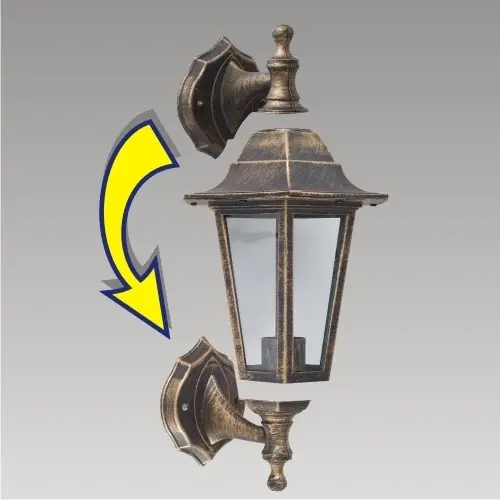 Azonnal elérhető Prezent 3081 kerti fali lámpa Capri 1x60W E27 IP44 - kétoldali, barna patina