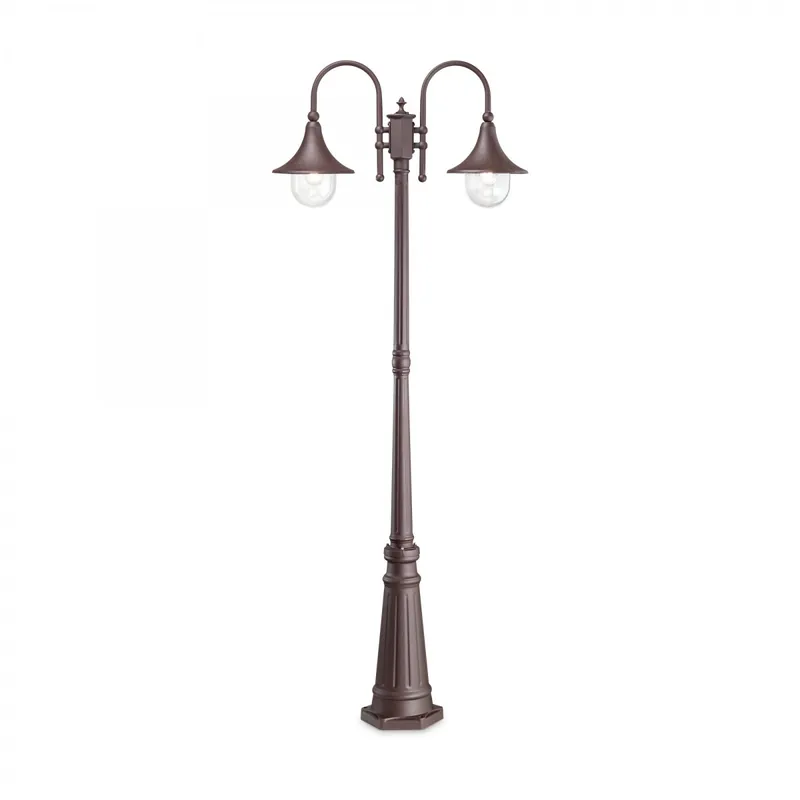Árcsökkenés Ideális Lux 246840 kültéri állólámpa Cima 2x60W E27 IP43 - kávészínű