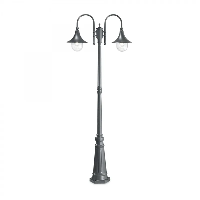 Biztonságos fizetés Ideális Lux 246833 kültéri állólámpa Cima 2x60W E27 IP43 - antracit