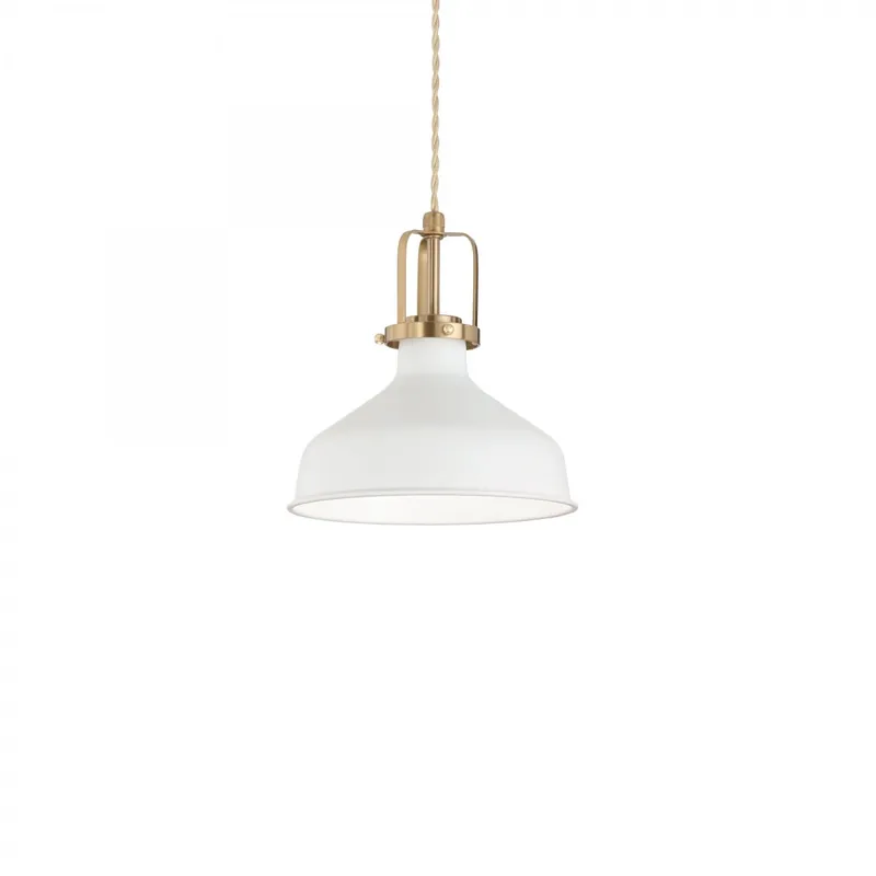 Prémium Ideal Lux 238104 mennyezeti függő csillár Eris 1x60W E27 - fehérszínű arany kiegészítőkkel
