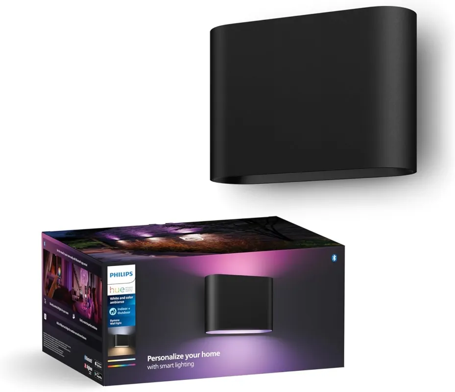 Ne maradj le Philips Hue 8720169234505 LED fali lámpa Dymera 10,2W integrált LED forrás 1020lm 2200-6500+RGBK