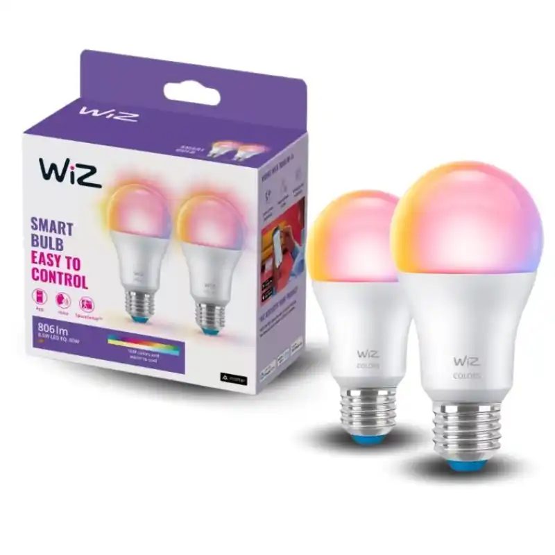 Philips WiZ 8720169072336 LED izzókészlet 8,5W E27 806lm 2200-6500+RGBK Biztonságos fizetés