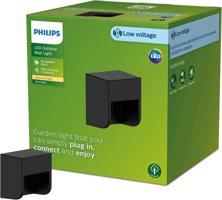 Legnépszerűbb Philips 8720169269255 LED kültéri fali lámpa Grits 1,5W integrált LED forrás 2700K
